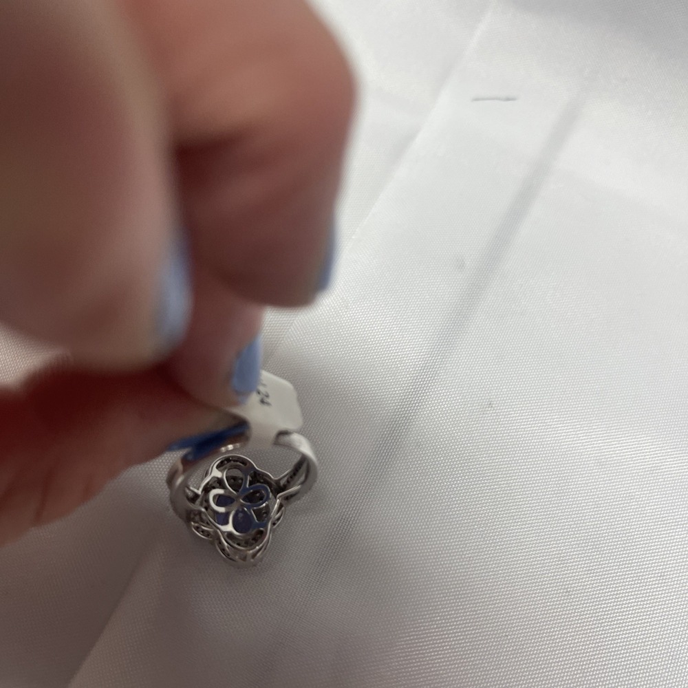 925 Sterling Silver Women's Tanzanite Ring Size 7 New Stunning - Picture 10 of 15